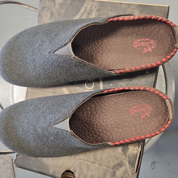 Chaco Dark Olivel Wool Slip-On Footwear - Picture 2 of 7